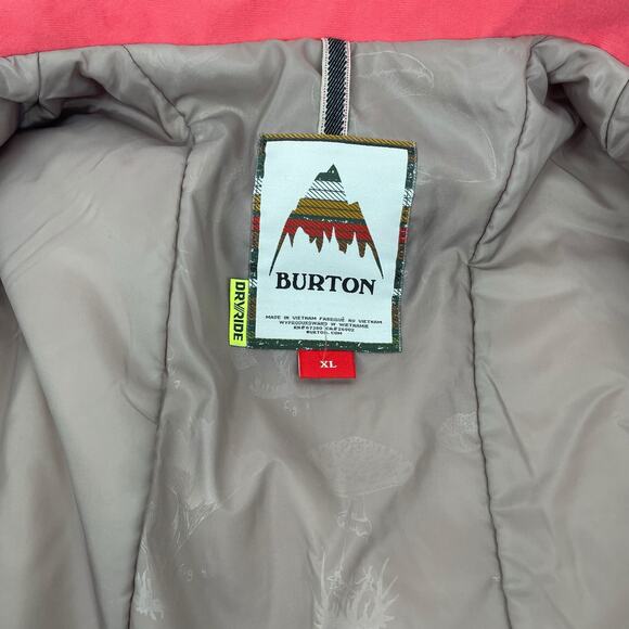 Burton Jet Set Snowboard Ski Snow Jacket Dryride Bright Orange Size XL - Picture 16 of 16